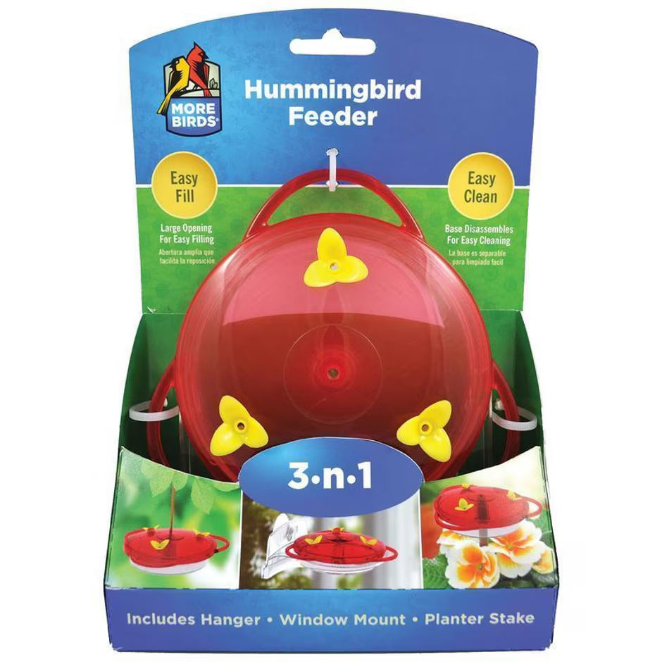 3-IN-1 Plastic Hummingbird Feeder